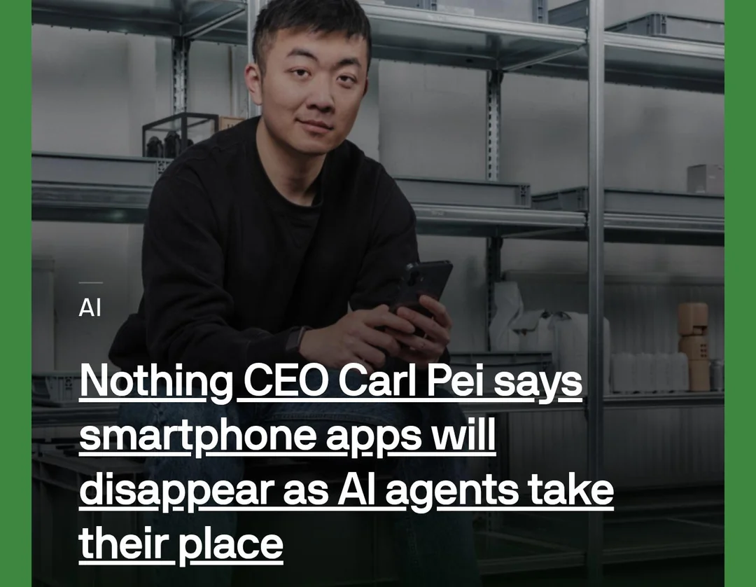 낫씽 CEO 칼 페이가 선언했다 — '앱은 사라진다