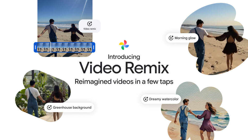 구글 포토 AI 영상 편집 ‘Video Remix’ 출시